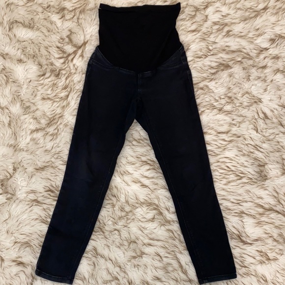 1822 Denim Maternity Jeans Stretch Skinny Jeggings Black Size 24 - Picture 2 of 8